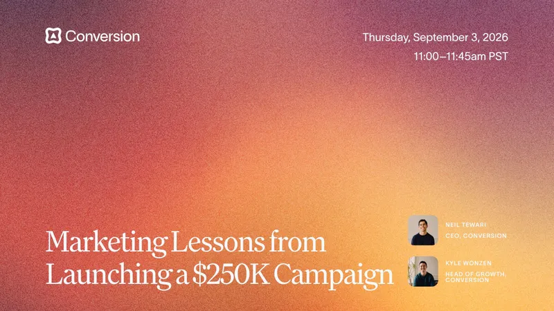 Webinar: Marketing Lessons From Launching a $250k Campaign